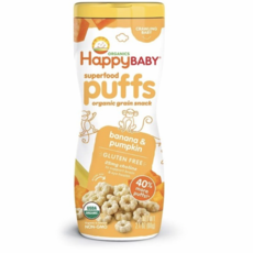 Happy Baby Puffs Banana 해피퍼프 바나나 퍼프 2.1oz(60g) 2팩, 2개