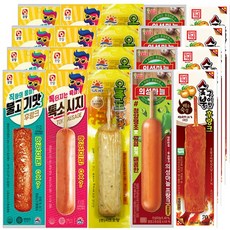[다만세푸드] 의성마늘프랑크 매콤4+불고기맛후랑크4+톡소시지4+오륙도맛바4+숯불구이후랑크4 70g 20개/편의점 핫바 후랑크 소세지, 20개