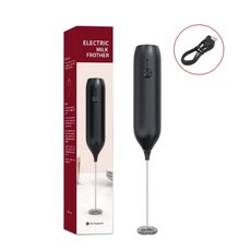 우유거품기 전기 우유 거품기 304 스테인리스 스틸 미니 폼 메이커 충전식 USB C 타입 케이블 음료 믹서 커피용 비터, 1) Milk Frother
