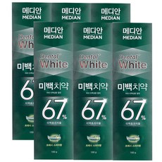 메디안 덴탈화이트 미백치약 프레시스피아향 100g X 6개