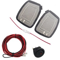 DC 12V 자동차 미러 히터 전기 유리 가열 패드 매트 김서림 제거 사이드 x 2 개, 1)1 set with cables, 1개