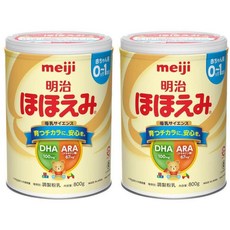 Meiji 메이지 스마일 호호에미 라지 분유 0개월부터 1세 800g 2캔