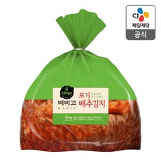 [100% 국산 농산물] CJ 비비고 베이직 포기배추 김치 10kg(대용량 김치), 10kg, 1개