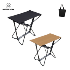 브리즈피크 캠핑 미니 스툴 의자 스탠드 접이식, 블랙, 1개