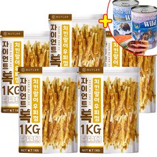  자이언트독 강아지 대용량간식 대포장 육포 1kg, 5개, 치킨말이우피껌 