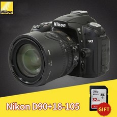 nikon d90 12.3mp dx 형식 cmos 디지털 slr 카메라 18-105mm f3.5-5.6g ed af-s vr dx nikkor 줌 렌즈, 18-105mm 렌즈로 - nikond90