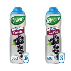 TEISSEIRE 떼세르 무설탕 블랙커런트 시럽 39컵분 600ml 2팩