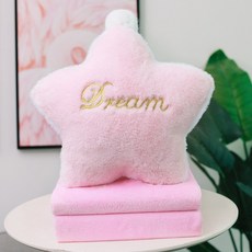 임산부바디필로우 차량용 쿠션담요 자양용 낮잠 접이식 담요 산호벨벳 3in1자동차 베게 사랑 아파트 동일한타입, C06-옅은자색 핑크스타