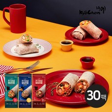 [교촌] 닭가슴살 브리또 3종 30팩, 06. 단짠콤보 15 + 매운치킨 하와이안 15, 상세설명 참조