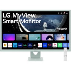 LG 맨투맨 컴퓨터 게이밍 내장스피커 평면 휴대용 27SR50F-W 마이뷰 스마트 모니터 27인치 FHD (1920x1080) IPS 디스플레이 webOS 23 HDR 10, 32-inch_Green - 마이뷰