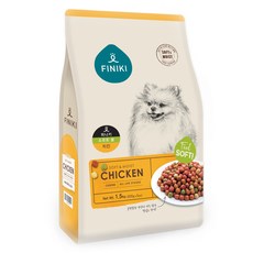 피니키 소프트볼 치킨 강아지 건식사료, 닭, 1.5kg, 1개 - 피니키사료