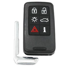 오리지널 자동차 키리스 스마트 리모컨 키 볼보 XC60 S60 V40 V60 S80 XC70 2009 2014 키리스 스마트 키 리모컨 6 버튼 433Mhz