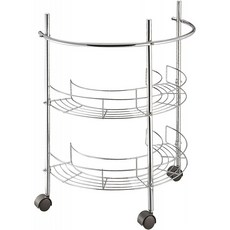 MSV 140308 - 2 선반 스테인레스 스틸 및 플라스틱 선반 54.5Â xÂ 34Â xÂ xÂ 66.5Â cm 실버, 1