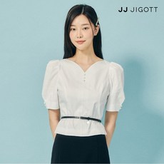 JJ지고트 퍼프 슬리브 하트넥 블라우스 GP5A0BL521