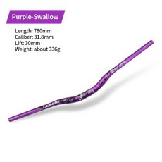 라이저바 자전거핸들바 숏라이저바LUNJE 산악 자전거 핸들 XC/AM 오프로드 720/780mm 알루미늄 합금 제비, 10 purple 780mm