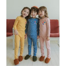 해피버스 긴팔세트-골지 피규어도트 실내복