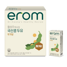 이롬 황성주 박사의 국산콩 두유 무가당, 190ml, 48개
