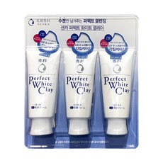 센카 퍼펙트 화이트 클레이 120g*3개입 - 풍부한 탄력거품 각질&모공 딥클렌징, 3입, 120g