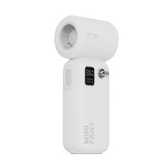 2025 휴대용 스마트 고속 팬 야외 소형 디지털 스크린 선풍기, USB, 1. C06 휴대용 고속 팬-화이트