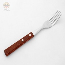 HMA 우드핸들 포크 3P세트월넛 디너포크 커틀러리 카페포크