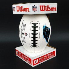 Wilson NFL 주니어 9호 화이트 미식축구공 럭비공 PU가죽 시합용 훈련용 인테리어 장식용, 1개, 단품