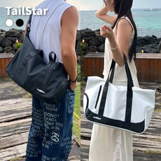 테일스타 남녀공용 보스턴백 대용량 헬스 가방, 화이트