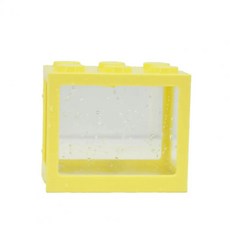 작은 어항 플라스틱 빌딩 블록 겹침 베타 그릇, 1개, 6.YELLOW