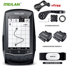 메이란속도계 meilan m1 cadence Bicycle odometer mtb bike speedometer wireless gps ant+ heart rate sensor, 센서 2개 추가 1시간