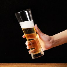 DFMEI 크리에이티브 독일식 개성의 유리 맥주잔 크리스탈 생맥주잔 상용 청량음료점 주스잔얇고 가벼우며 열에 약하다, 독일식 과즙 맥주잔, 투명하다., 1개