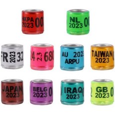 50Pcs 2024 2025 다색 비둘기 발 고리와 단어 고리 내구성 새 반려동물 표시 링 용품 2024 그린, GREEN