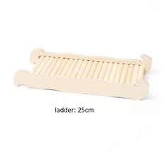 나무 햄스터 은신처 터널 사다리 등반 작은 소형 애완 동물 놀이 집 꾸미기 원목, 3. ladder 25cm, 1개