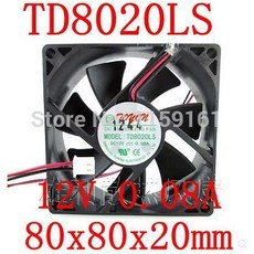 무료 배송 새로운 원본 td8020ls 12 v 0.08a 8 cm 80*80*20mm 조용한 팬|fan floor|fan capacitorfan stand, 1개, 단일, 단일