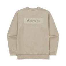 (국내매장판) 스노우피크 어패럴 S23SMFHT24 프로 우븐 레터링 맨투맨 Beige