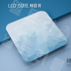 LED 스마트 체중계, 배터리 방식, 블루, 1개