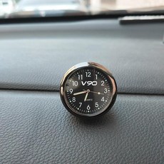 자동차시계 자동차 인테리어 전자 쿼츠 시계 볼보 V90 2017 용 로고 수정, Black For v90 1pcs, 1개