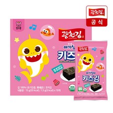 광천김 핑크퐁 아기상어 무조미 키즈김 어린이김, 15g, 1개
