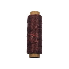 50m 0.8mm 두께 가죽 왁스 코드 핸드 스티칭 실 평평한 왁스 바느질 라인 DIY 수공예 공구, 레드커피색, 1개