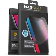 iPhone 12 PRO MAX용으로 설계된 MagGlass 개인 정보 화면 보호기 - 강화유리 스파이/스머지 저항 디스플