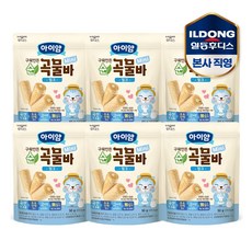 아이얌 순곡물바 미니 밀크, 6개, 50g - 아이얌아기밀