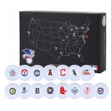 브랜드연합 MLB골프 NEW 아메리칸리그 2피스 화이트 15구 골프공