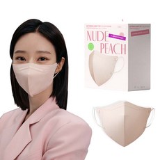 누이누아 아이테라 라이트핏 컬러마스크 대형, 25매입, 1개, 누드피치(L)