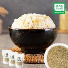 국내산 유기농 홍천 청차조 2024년산 햇 차조 차조밥 좁쌀 이유식, 500g, 3개