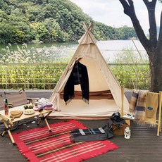 소브라노 캠핑 사무실 야외 체크 리버시블 숄담요