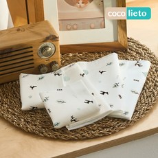 리에또 밤부 엠보 가제 무형광 아기 신생아 손수건, 루돌프, 5개