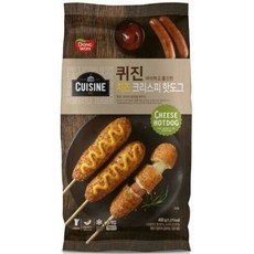 퀴진 치즈 크리스피 핫도그 400g 4개