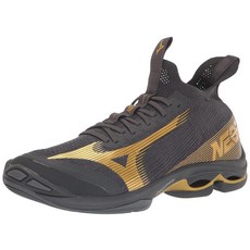 Mizuno 유니 성인용 웨이브 라이트닝 네오 2 배구화 블랙 오이스터