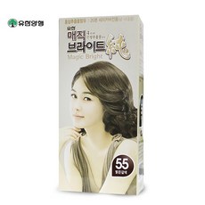 유한 매직브라이트순 염색약 55호 밝은 갈색 새치커버, 1개