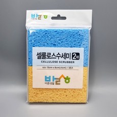 바른생활 셀룰로스 수세미 2매, 1, 1