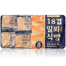 [트레이더스] 18겹 밀푀유 식빵 80g x 8입 640g 한겹씩 뜯어먹는 식빵, 1개