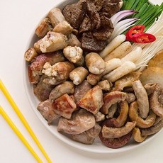 고기얌 맛있는 소곱창 대창 막창 염통 골라담기 소스o (모듬구이 구매시 김치볶음밥+불소스 무료증정), 소곱창 모듬세트 800g +(김치볶음밥+불소스+참소스)